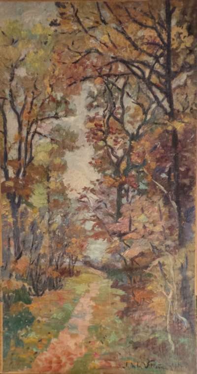 Allée du bois à l'automne roux, 1902